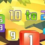 Színes, kocka formában megjelenített számok és a 10 to 20 felirat egy stilizált, geometrikus háttér előtt