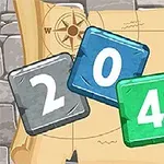 Színes, számozott négyzetek (2, 0, 4, 8) egy kalóztérképszerű háttér előtt