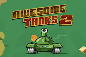 Egy zöld tank rajzos ábrázolása zöld háttér előtt, fölötte barna és piros felirat található
