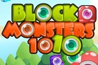 Klasszikus 1010 játék Block Monsters karakterekkel