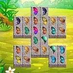 Mahjong Connect játék pillangókkal