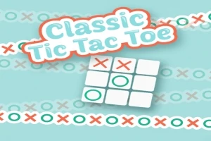 Klasszikus Tic Tac Toe felirat, kilenc négyzetből álló rács közepén X és O jelekkel