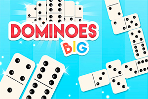 Domino elemek világoskék háttérrel, dominó szöveggel