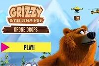 A drónok csomagokat dobnak le Grizzy ajtajánál