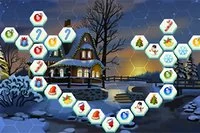 Karácsonyi Mahjong Hex Connect játék
