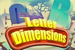 Háttérben nagy színes 3D betűk, elöl pedig a Letter Dimensions felirat látható