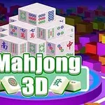3D mahjong csempe forma piramis színes háttérrel