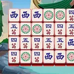 Játékcsempék színes mintákkal, egy pagoda stílusú épület előtt
