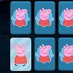 Nyolc kártya képe, amelyeken Peppa malac és egy másik malac figura látható