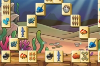 Óceán mélyén játszódó Mahjong Solitaire