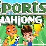Rajzfilmfigurák sportpályán; az egyik serleget tart, a másik labdával van, és egy nő golfütővel mosolyog