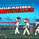 Rajzfilmszerű figura zöld sisakban lézerfegyvert lő három másik pálcikaember irányába, akik különféle fegyvereket és eszközöket viselnek, egy helikopter repül az égbolton