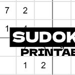 Egy részleges számrács SUDOKU PRINTABLE felirattal