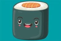 Cuki kis sushi száguld az étteremben