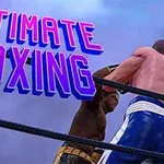 Két bokszoló küzd egymással a ringben, a kép bal felső sarkában a Ultimate Boxing felirat látható