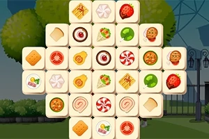 Egyszerűsített klasszikus Mahjong játék ÉTEL témával